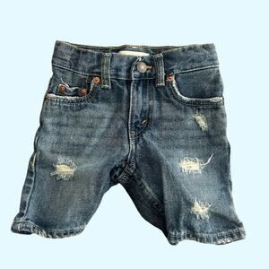 Boys 511 Slim Levi’s Jean Shorts Adjustable Long Distressed Size 4